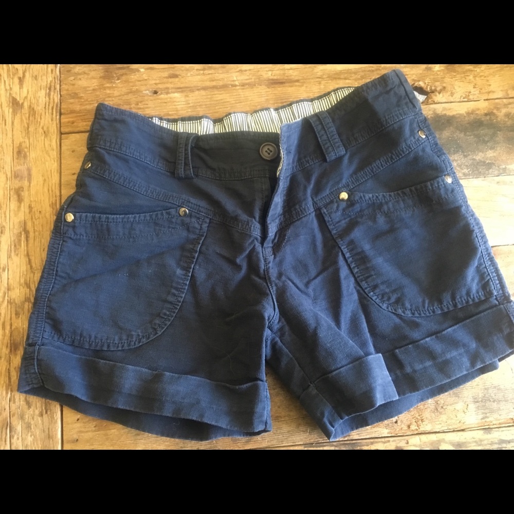 Navy Blue Shorts with stretchy waist